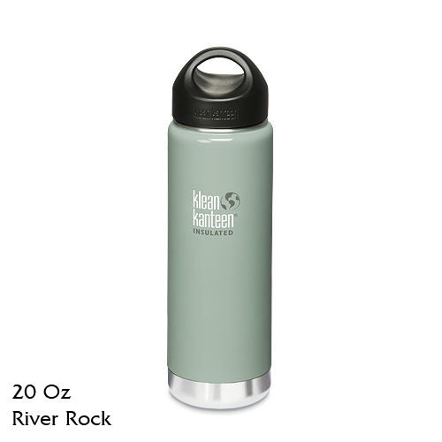 Klean Kanteen Wide Mouth Single Wall Stainless Steel Water Bottle (w/Wide  Loop Cap) - 40oz - Black