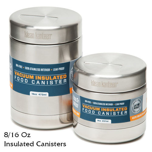 Klean Kanteen Vacuum-Insulated Food Canisters - 8/16 fl. oz